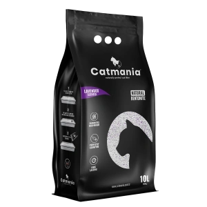 Nisip pentru pisici Catmania, Bentonita, Lavanda, 10 L