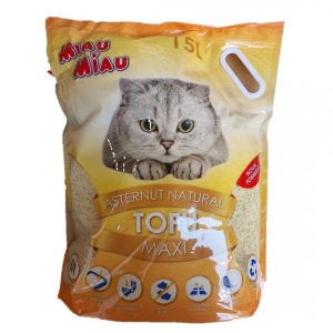 Nisip pentru pisici MIAU MIAU Tofu VANILIE 15L - Img 3