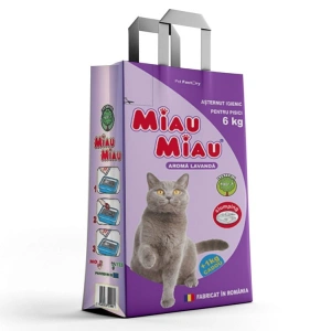 Nisip Pisici MIAU MIAU Lavanda 6kg