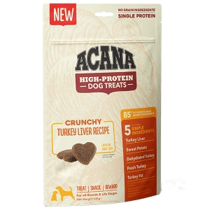Recompense pentru caini, monoproteice, Acana, cu ficat de curcan 100g