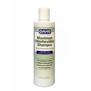 Sampon pentru caini si pisici, Davis Maximum Chlorhexidine 4%, antiseptic, 355 ml