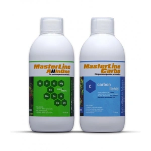 Set complet de fertilizanti pentru plante acvatice MasterLine, All in One + Carbo, 2 x 500 ml