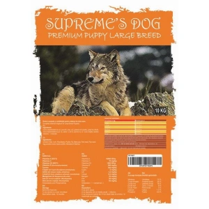 SUPREME'S PREMIUM PUPPY LARGE BREED 10 kg + CADOU CONSERVA BTG CLASSIC 1240 gr