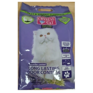 Asternut igienic pentru pisici Crystal Cat, Tofu, Lavanda, 5 L - Img 3