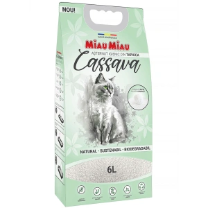 Asternut igienic pentru pisici Miau-Miau, Cassava, 6L