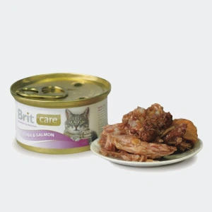 Brit Care Pisica Tuna and Salmon conserva 80 gr