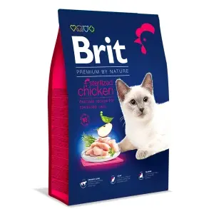 Brit Premium by Nature Cat Sterilized Chicken 8 kg + 1.5 kg cadou