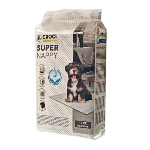 Covoras absorbant pentru caini Super Nappy, 60 x 90 cm, 10 bucati