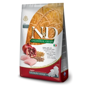 ND Ancestral Grain Dog Chicken, Spelt, Oats and Pomegranate Puppy Medium and Maxi 12 kg