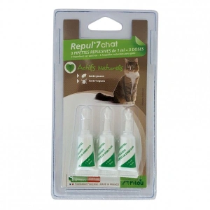 Pipeta antiparazitara Pilou pentru pisici, 3x1 ml