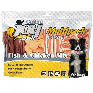 Recompense pentru caini Calibra Joy Fish & Chicken Mix, 4x70g