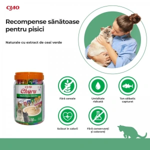 Recompense pentru pisici Inaba Churu, Ton si Pui, 50 buc - Img 3