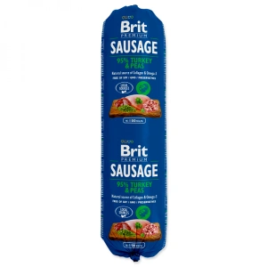 Salam Brit Premium cu Curcan si Mazare, 800 gr