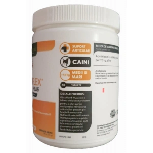 Supliment nutritiv pentru caini de talie medie si mare, Glyco Flex Plus, 60 tablete gumate - Img 3