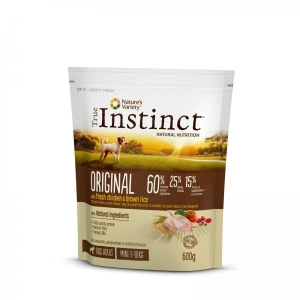 True Instinct Dog Original, Mini Adult cu Pui, 600 g