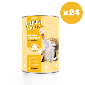 Bax 24 Conserve Pentru Pisici, Kimmy, Cu Pasare, 415 Gr