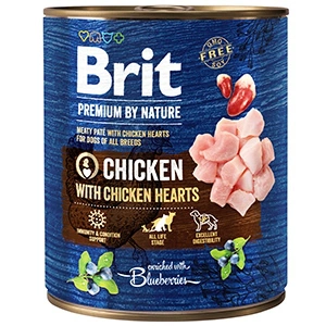 Brit Premium by Nature Chicken with Hearts 800 g conserva