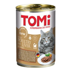 Conserva pentru pisici, Tomi cu Pui cu Ficat, 400 g