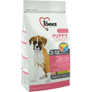 Hrana uscata pentru caini 1st Choice Sensitive Skin&Coat, Puppy, 2.72kg