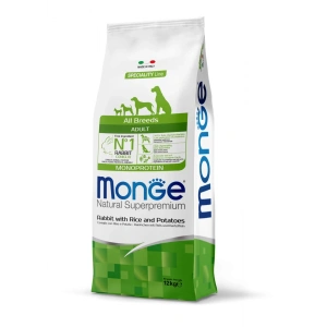 Monge Natural Superpremium Monoprotein Adult All Breeds - Iepure si Cartofi - 12kg