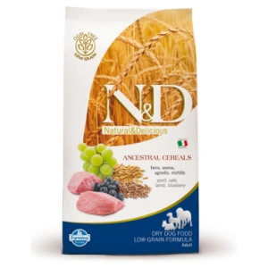 N&D Low Grain Adult Mini Miel si Afine 12 kg