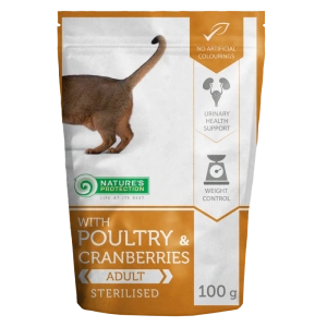 Natures Protection Cat Sterilized Poultry Cranberries 100 G