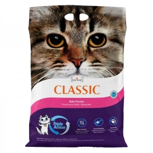 Nisip litiera pisici Intersand Classic, Baby Powder, 7kg