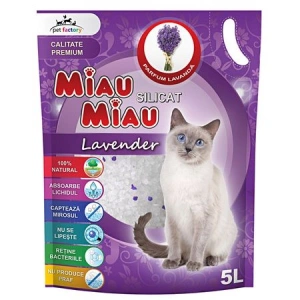 Nisip silicat Miau Miau Lavanda, 5L
