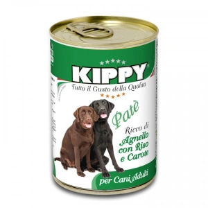 Pate Kippy dog, cu miel, orez si morcov, 400g