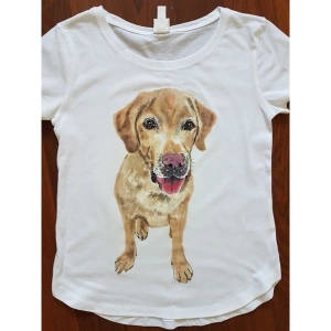 Tricou personalizat, din bumbac, pictat manual cu vopsele acrilice speciale pentru textile, nontoxice. - Img 11