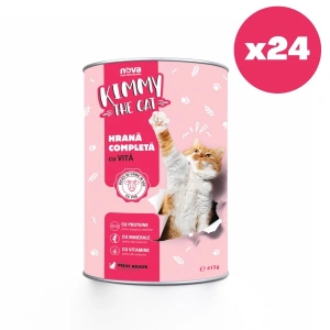 Bax 24 Conserve Pentru Pisici, Kimmy, Cu Vita, 415 Gr
