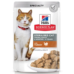 Hills SP Feline Young Adult Sterilised Turkey 85 g (plic)