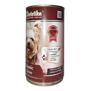 Hrana umeda pentru caini, Dietetika Clasic, cu Ficat, 1240 gr - Img 2