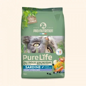 Hrana Uscata Grain Free Pisici Adulte Sterilizate Pure Life Sardine 8 kg