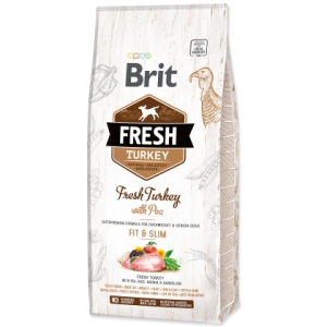 Hrana uscata pentru caini Brit Fresh, Curcan si mazare, 12kg