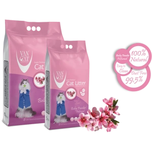 Nisip Igienic Pentru Pisici, Vancat Baby Powder Compact 5 Kg - Img 3