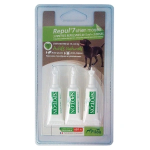 Pipeta antiparazitara PILOU pentru caine de talie medie 3x5ml