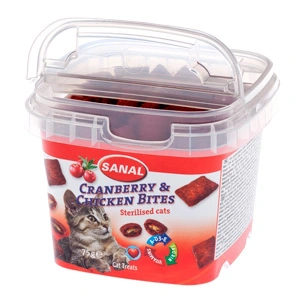 Sanal Cat cranberry and chicken bites cup 75 g