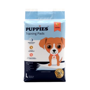 Set 30 covorase absorbante cu benzi adezive, cu feromoni, Puppies L, 60x60 cm