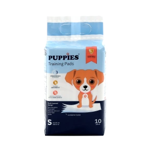 Set covorase absorbante cu benzi adezive, cu feromoni, Puppies S, 45x30 cm, 10 buc