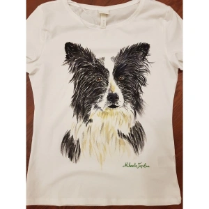 Tricou personalizat, din bumbac, pictat manual cu vopsele acrilice speciale pentru textile, nontoxice. - Img 8