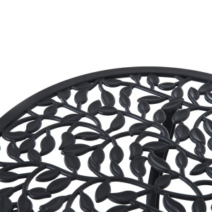 3pcs Patio Bistro Set Cast Aluminum Table Chair Outdoor Furniture Antique Black - Img 9