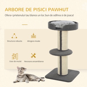 81cm Stalp de zgariere multi-activitate cu perna coloana in sisal Miel casmir - Img 6