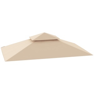 Acoperiș de Schimb pentru Pergolă cu 2 Niveluri și Buzunare de Colț, 160 g/m², UV50+, 244x152 cm, Bej - Img 7