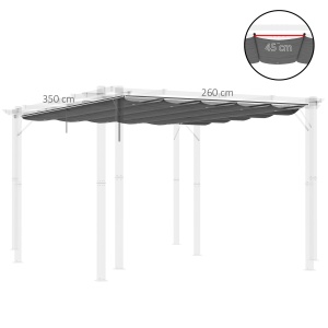 Acoperis Retractabil Pergola 4×3 m – Copertina Textila Rezerva - Img 3