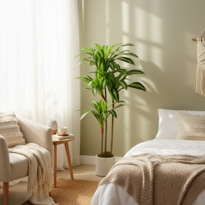 Arbore Artificial Dracaena 120 cm cu Rame Flexibile - Verde - Img 7