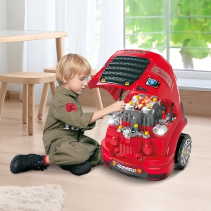 Atelier Camion Jucarie cu Motor, 61 Accesorii pentru Copii 3-5 Ani - Img 2