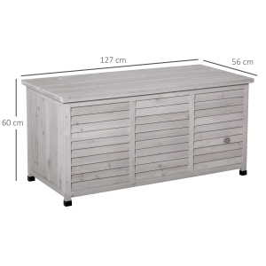 Banca Lemn Gri 127×56×60 cm – Cu Spatiu de Depozitare - Img 3
