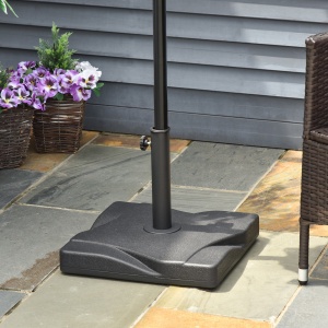 Baza pentru Umbrela din Plastic de 20 kg pentru Stalpi de 35-38-48 mm, 41,5x41,5x35cm - Img 2