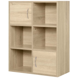 Biblioteca Lemn Natural – Compartimente si Usi Basculante - Img 1